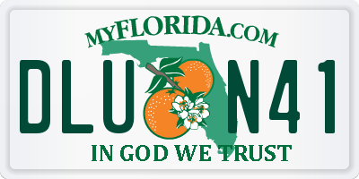 FL license plate DLUN41