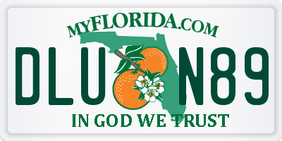 FL license plate DLUN89