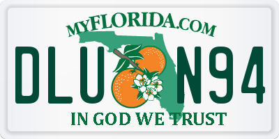 FL license plate DLUN94