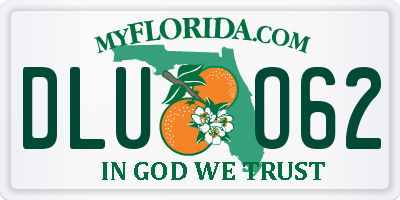 FL license plate DLUO62