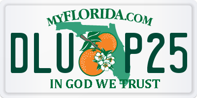 FL license plate DLUP25