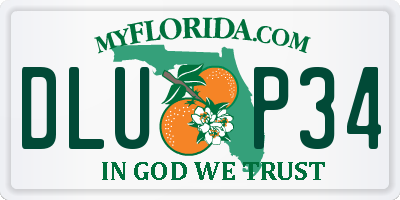FL license plate DLUP34
