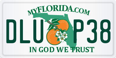 FL license plate DLUP38