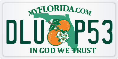 FL license plate DLUP53
