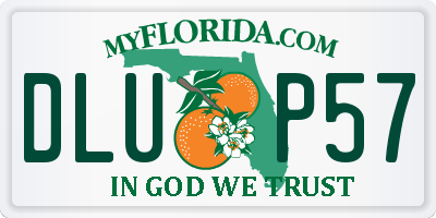 FL license plate DLUP57