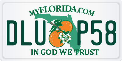 FL license plate DLUP58