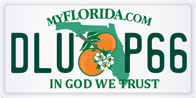 FL license plate DLUP66