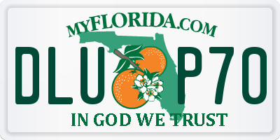 FL license plate DLUP70