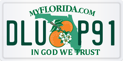 FL license plate DLUP91