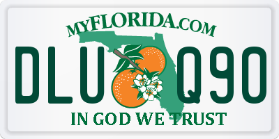 FL license plate DLUQ90