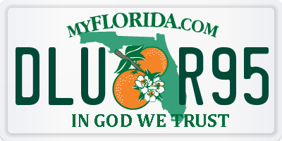 FL license plate DLUR95