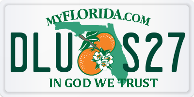 FL license plate DLUS27