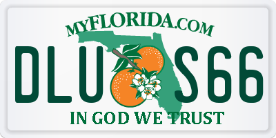 FL license plate DLUS66