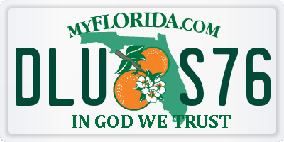 FL license plate DLUS76