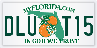 FL license plate DLUT15