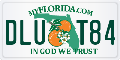 FL license plate DLUT84
