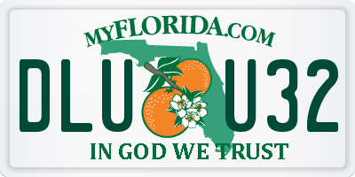 FL license plate DLUU32