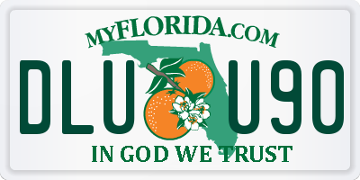 FL license plate DLUU90