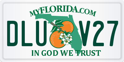 FL license plate DLUV27