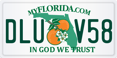 FL license plate DLUV58