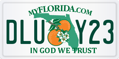 FL license plate DLUY23