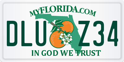 FL license plate DLUZ34