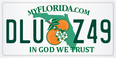 FL license plate DLUZ49