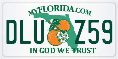 FL license plate DLUZ59