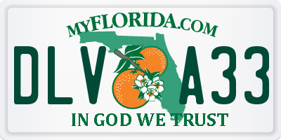 FL license plate DLVA33