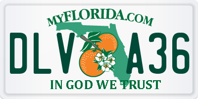 FL license plate DLVA36