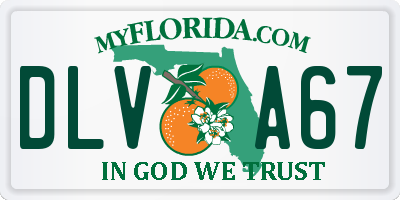 FL license plate DLVA67