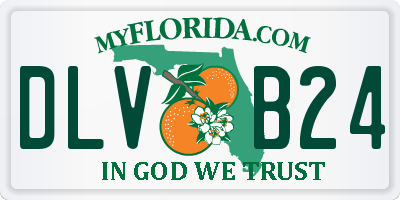 FL license plate DLVB24