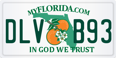 FL license plate DLVB93