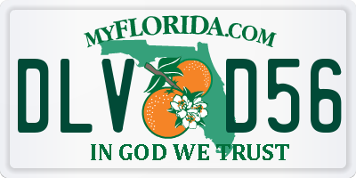 FL license plate DLVD56