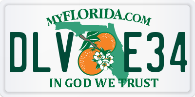 FL license plate DLVE34