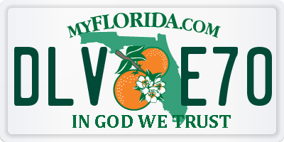 FL license plate DLVE70