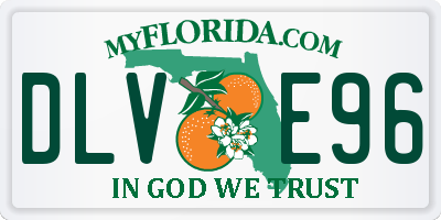 FL license plate DLVE96