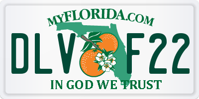 FL license plate DLVF22