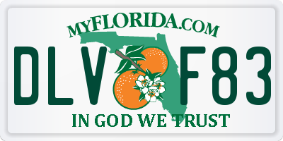 FL license plate DLVF83