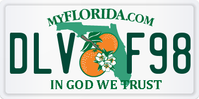 FL license plate DLVF98