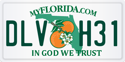 FL license plate DLVH31