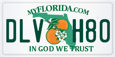 FL license plate DLVH80