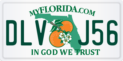 FL license plate DLVJ56