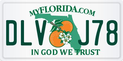 FL license plate DLVJ78