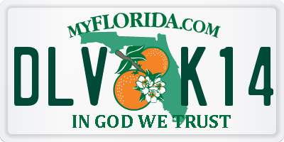 FL license plate DLVK14
