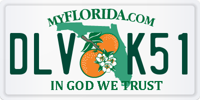 FL license plate DLVK51