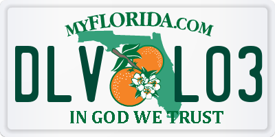 FL license plate DLVL03