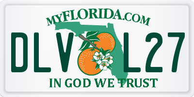 FL license plate DLVL27