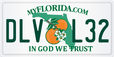 FL license plate DLVL32