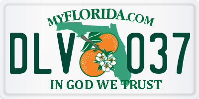 FL license plate DLVO37